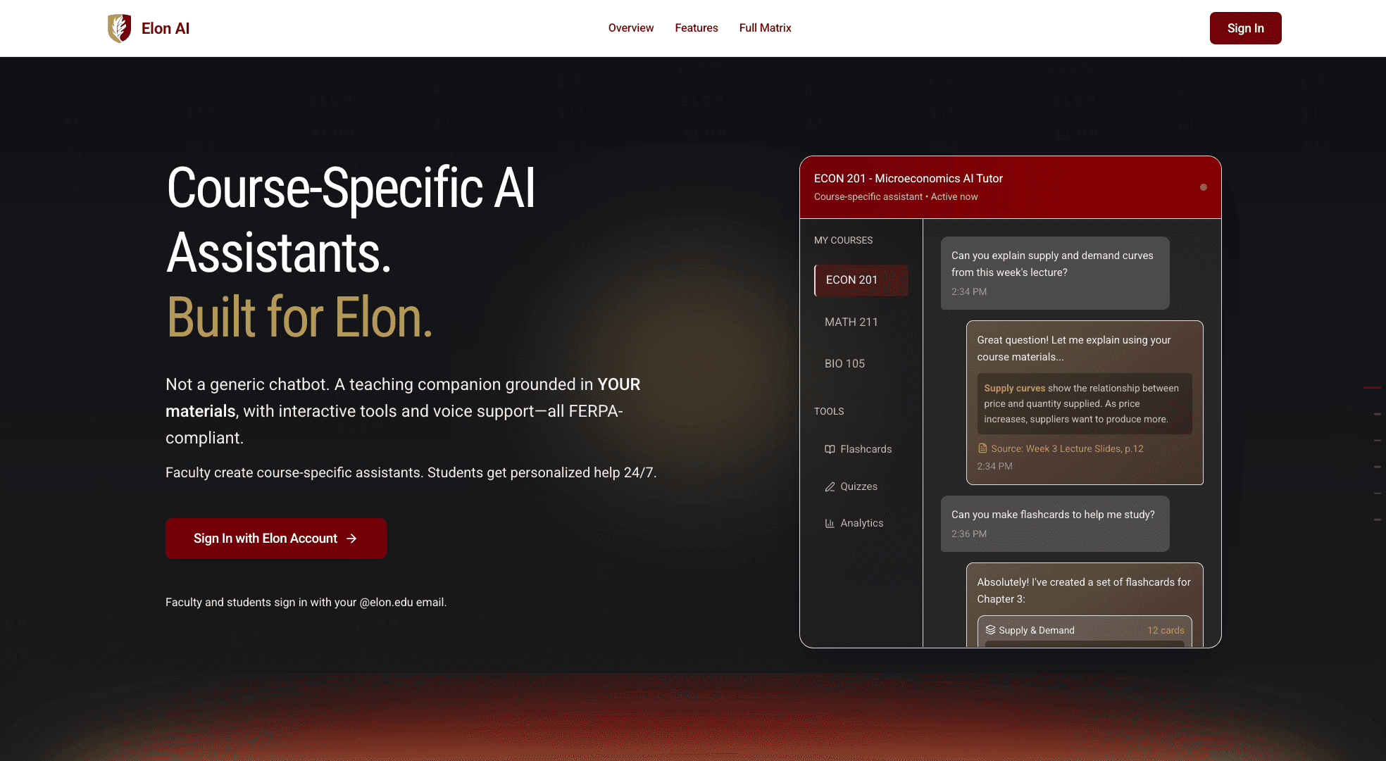 Elon AI — TUEL AI Platform screenshot